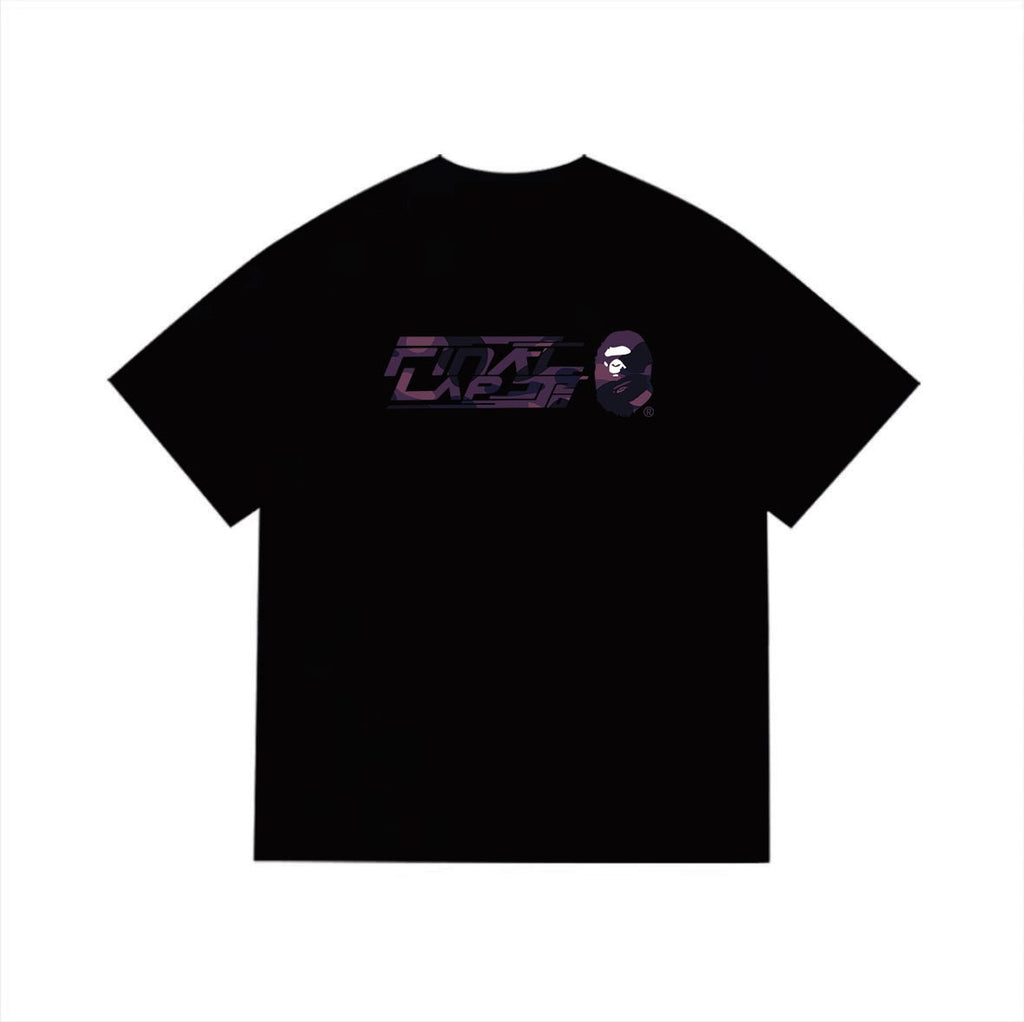BAPE Purple Face Graphic Short-Sleeve T-Shirt